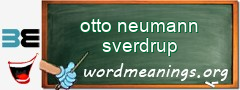 WordMeaning blackboard for otto neumann sverdrup